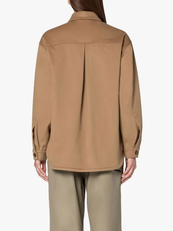 LORRIANE Light Camel Cotton Overshirt Jacket