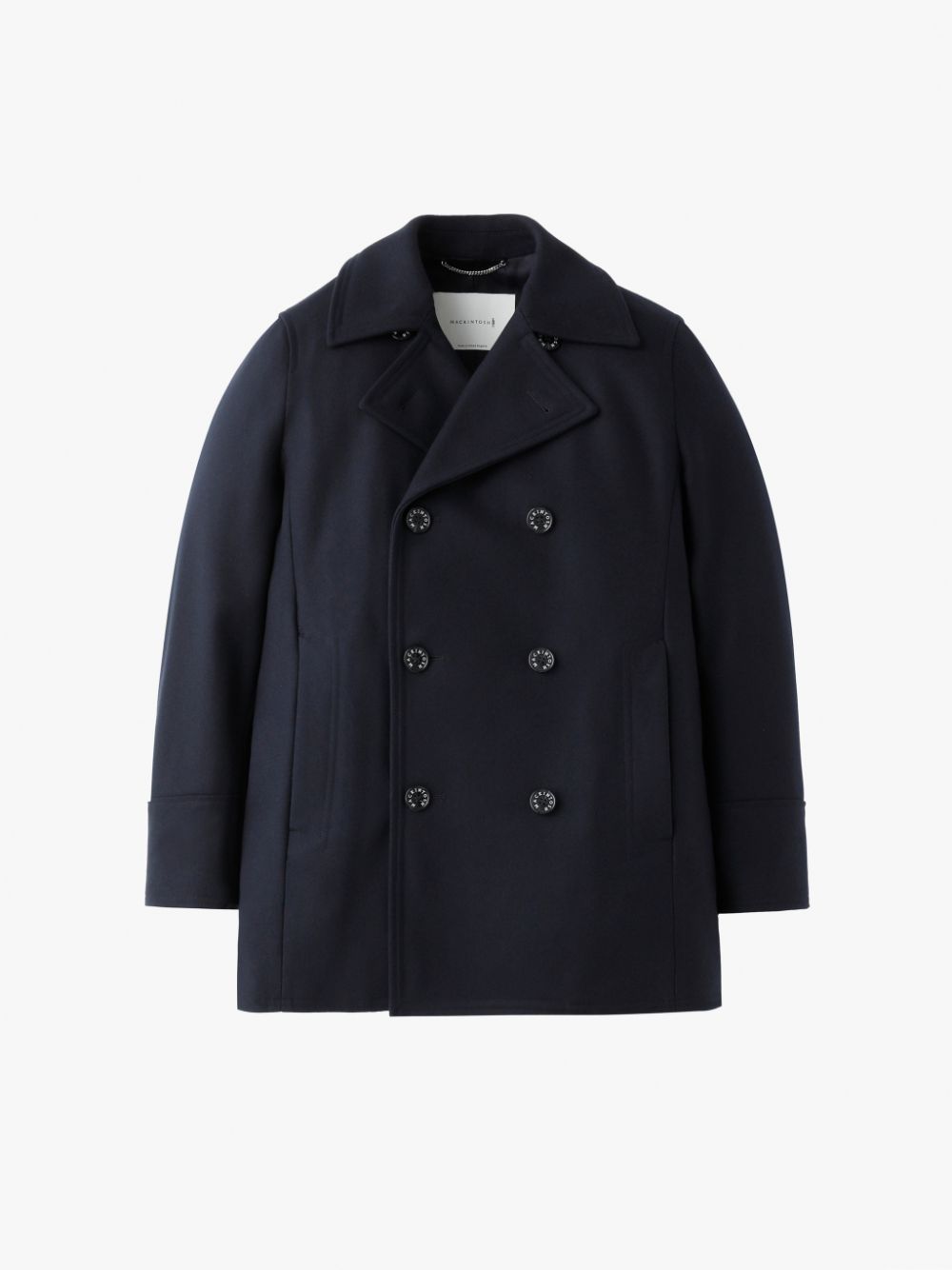 LUNDIE Navy Wool Pea Coat | Mackintosh