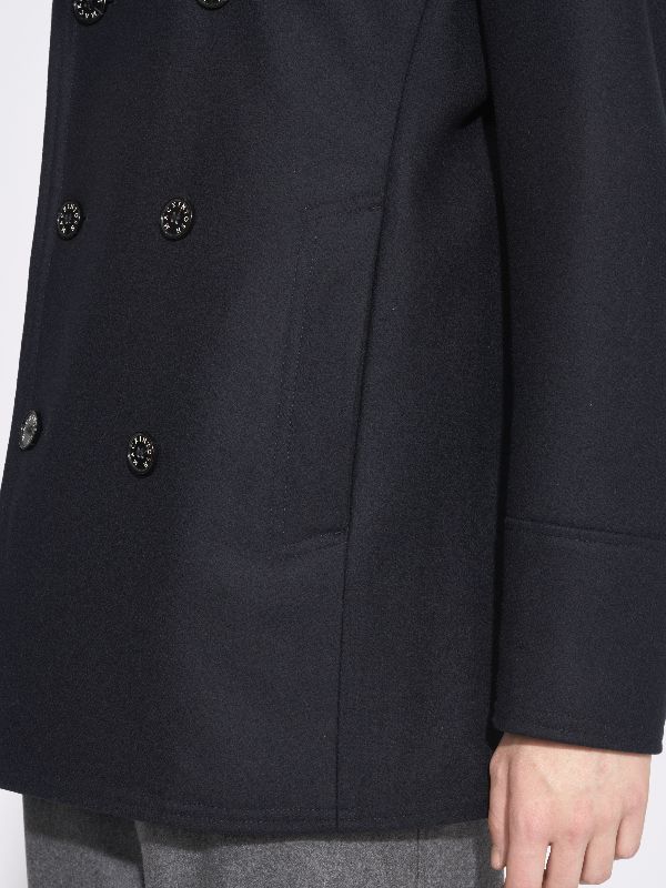 LUNDIE Navy Wool Pea Coat | Mackintosh