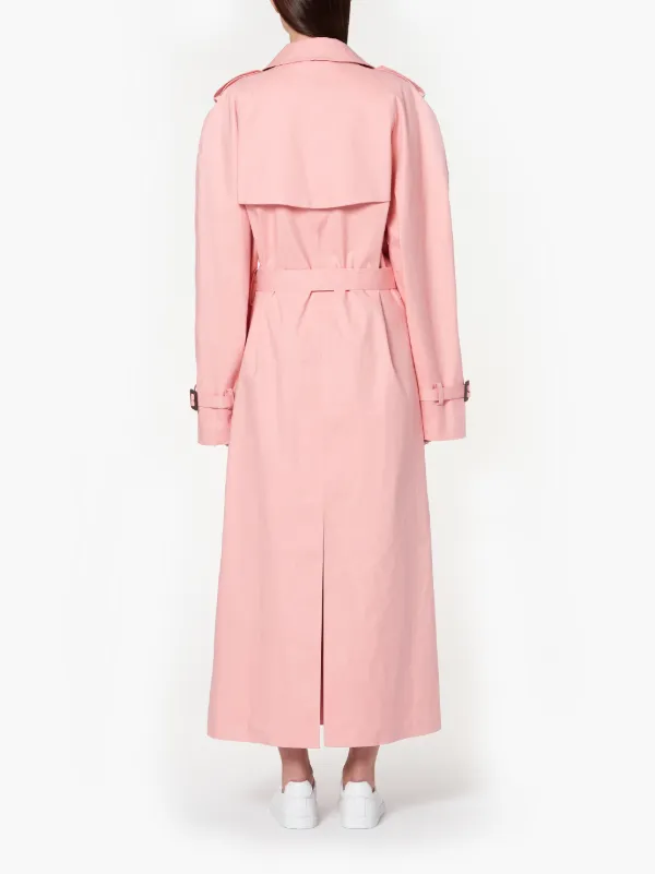 MAISON MARGIELA Pink Bonded Cotton Oversized Trench Coat