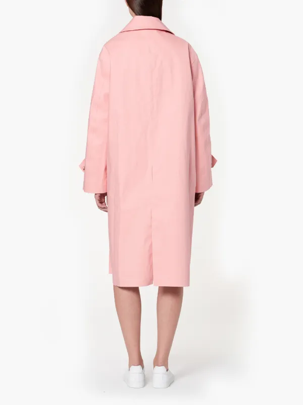 MAISON MARGIELA Pink Bonded Cotton Single Breasted Trench Coat