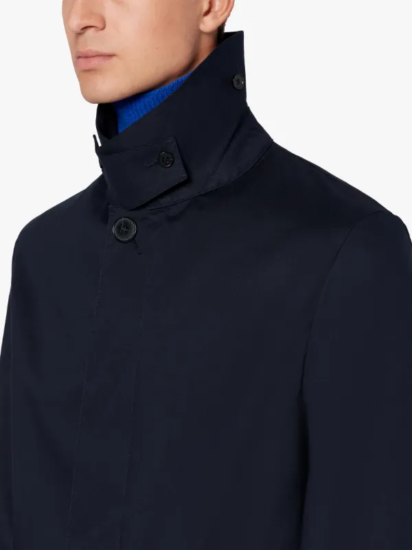 MANCHESTER Navy RAINTEC Cotton 3/4 Coat | GMC-107