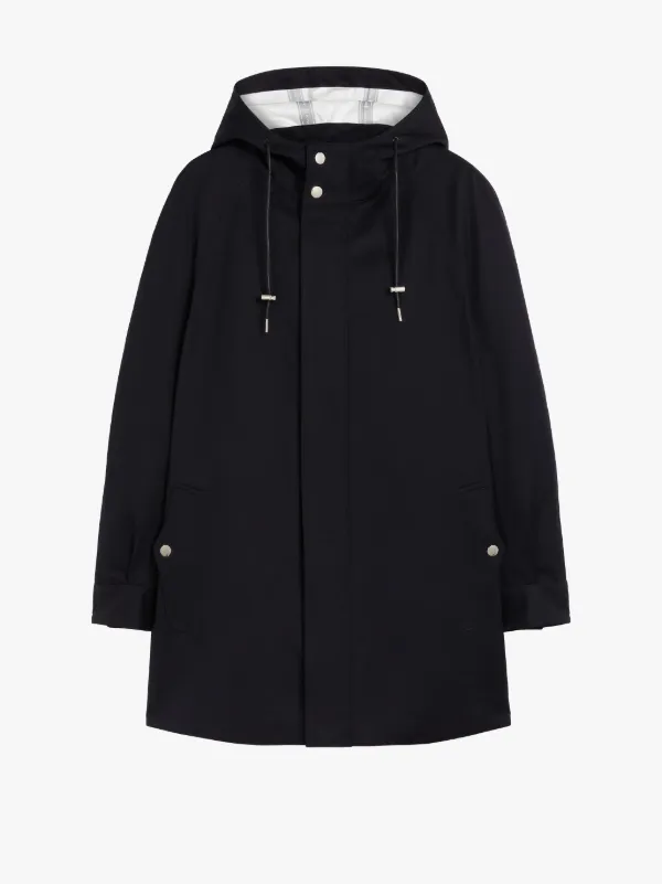 MARGIE Navy Tech Wool & Mohair Field Parka | GMH-1020