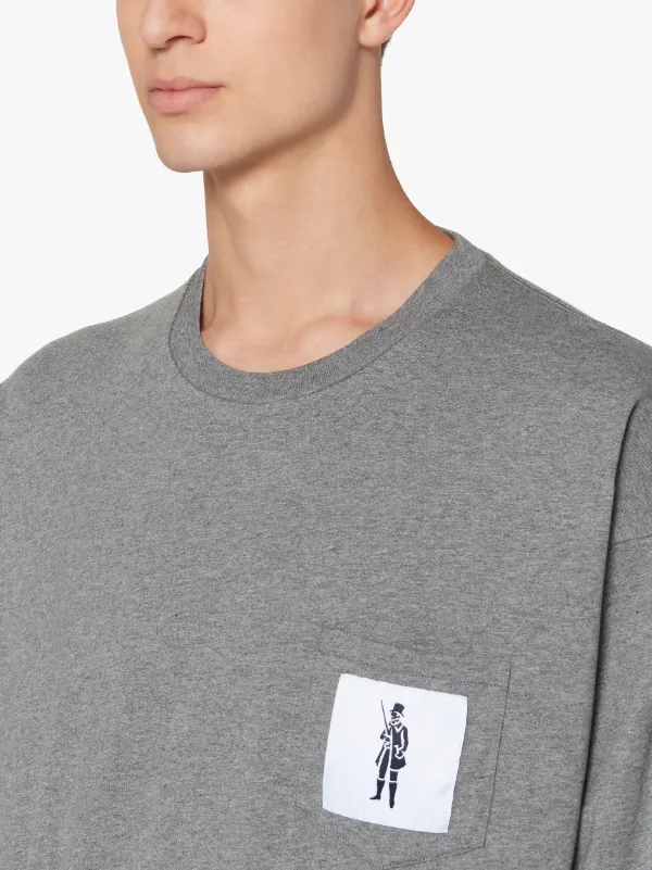 Melange Grey Cotton Dandy Man Long Sleeve T-Shirt | GJM-204