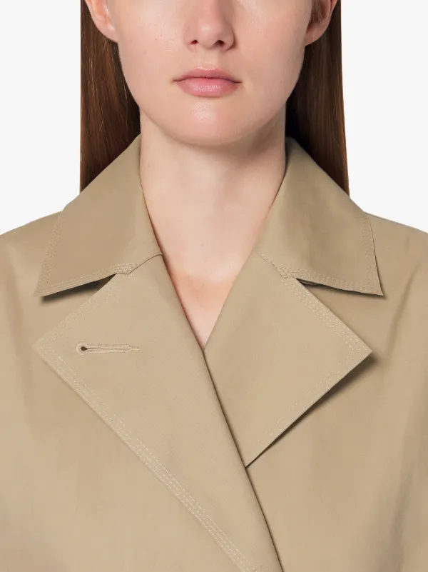 MELGARVE Fawn Bonded Cotton Sleeveless Trench Coat | LR-1008