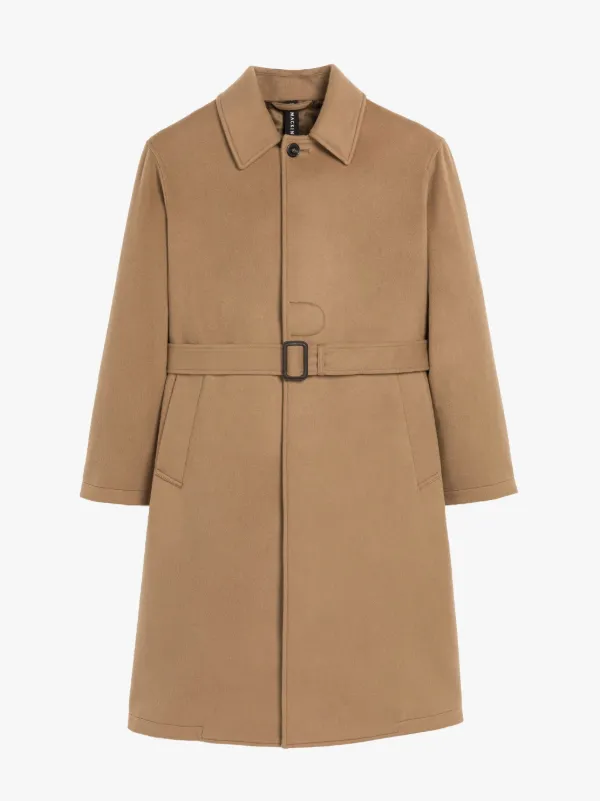 MILAN Beige Wool & Cashmere Single-Breasted Trench Coat