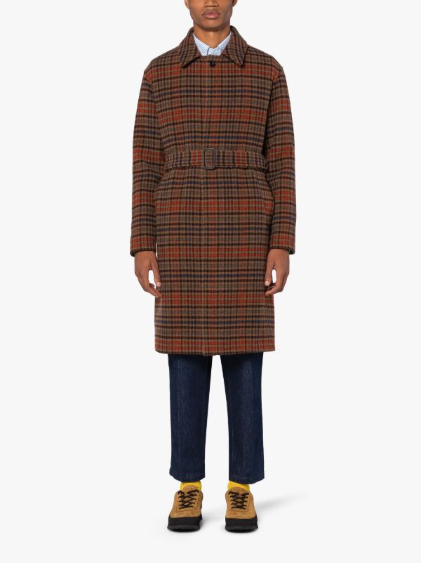 Mackintosh check coat hotsell