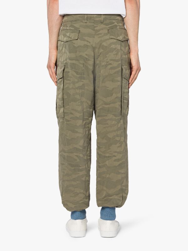 Military Green Camo Cargo Trousers