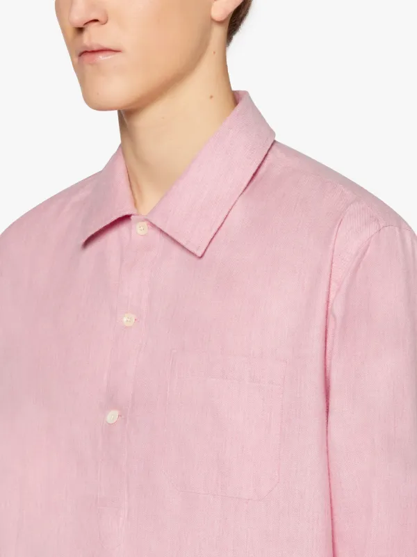 MILITARY Pink Cotton & Wool Shirt | GSM-201