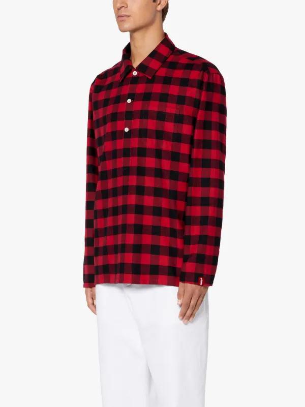 MILITARY Red & Black Cotton Shirt | GSM-201