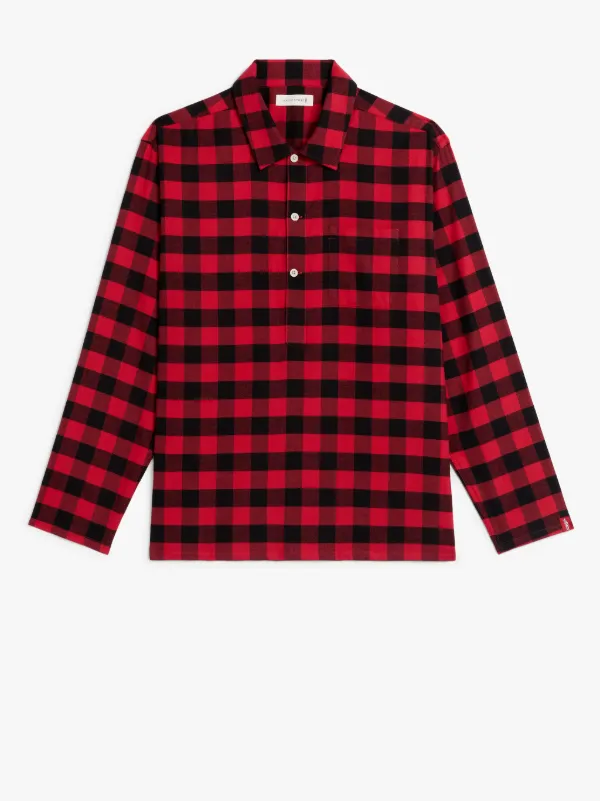 MILITARY Red & Black Cotton Shirt | GSM-201