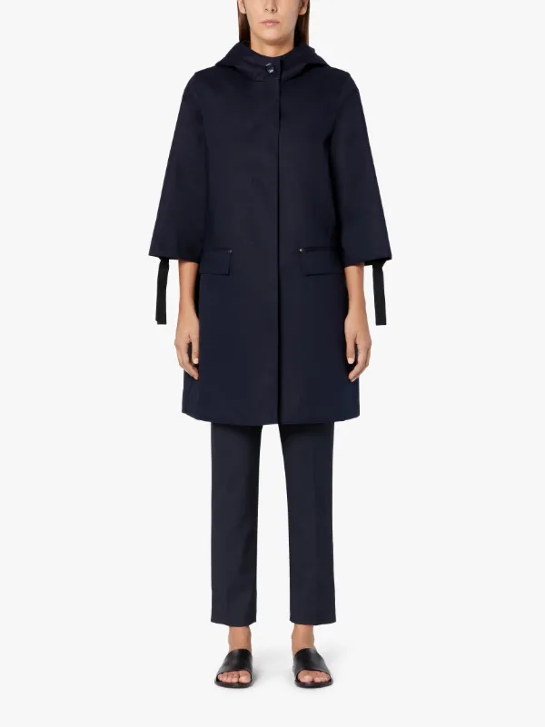 MINGULAY Navy RAINTEC Cotton Hooded Coat | LM-1061B