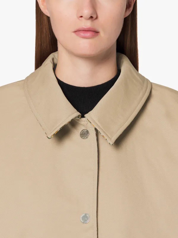 MINTLAW Beige Cotton & Virgin Wool Reversible Poncho | LM-1015F