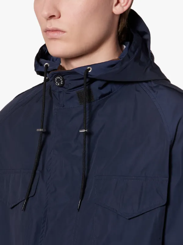 MODERN Navy Nylon Hooded Jacket