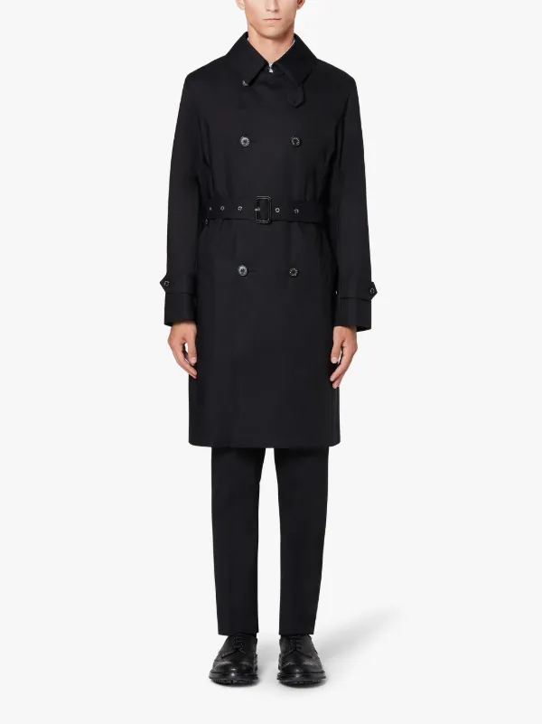 MONKTON Black RAINTEC Cotton Trench Coat | GM-1006FD