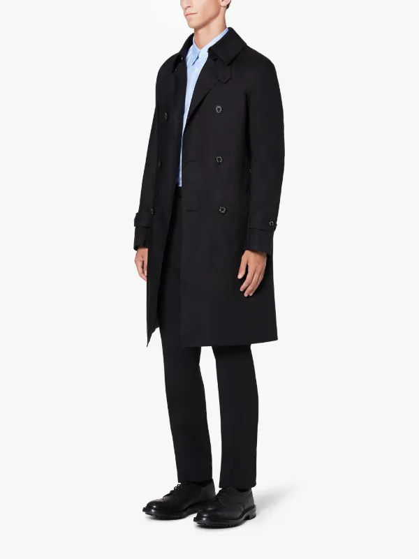 MONKTON Black RAINTEC Cotton Trench Coat | GM-1006FD