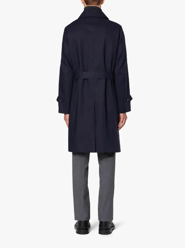 MONKTON Navy RAINTEC Cotton Trench Coat | GM-1006FD