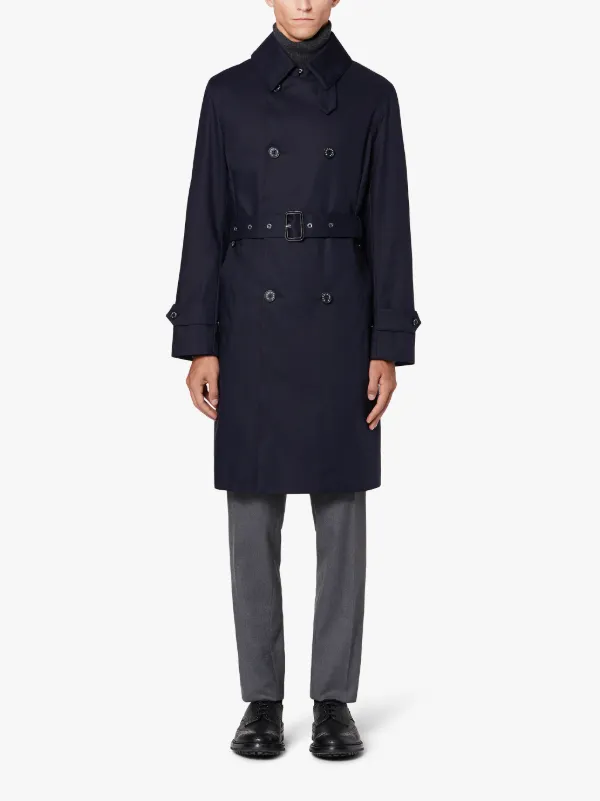 MONKTON Navy RAINTEC Cotton Trench Coat | GM-1006FD