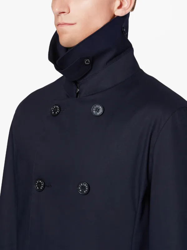 MONKTON Navy RAINTEC Cotton Trench Coat | GM-1006FD