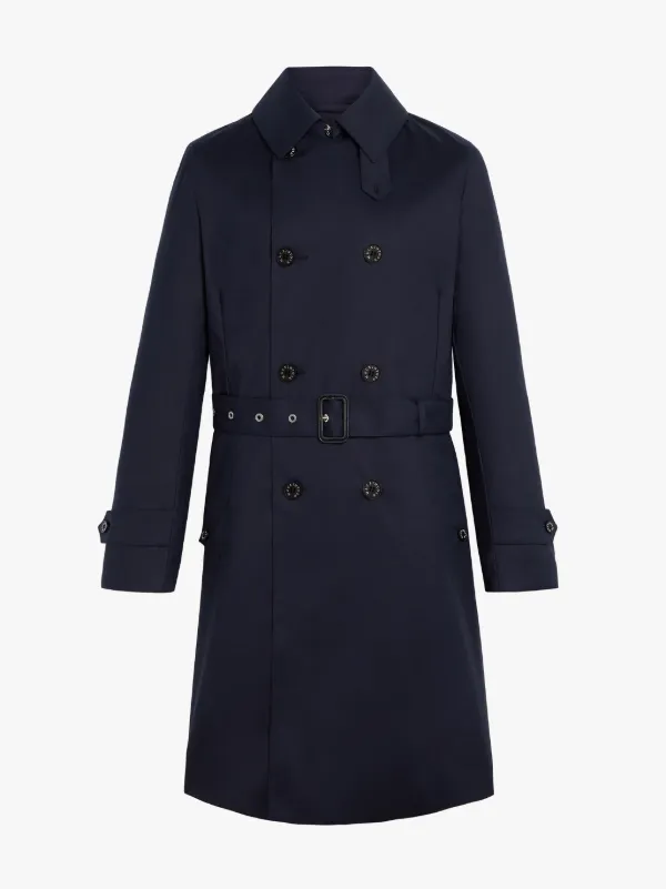 MONKTON Navy RAINTEC Cotton Trench Coat | GM-1006FD