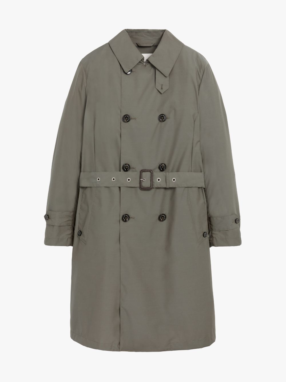 MONKTON Olive Rain System Wool Blend Short Trench Coat | GM-1006B 