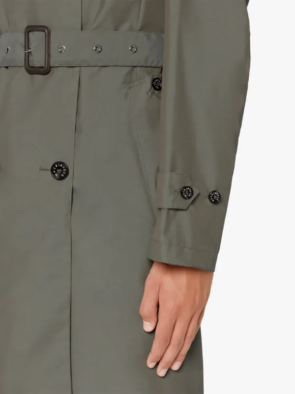 MONKTON Olive Rain System Wool Blend Short Trench Coat | GM-1006B