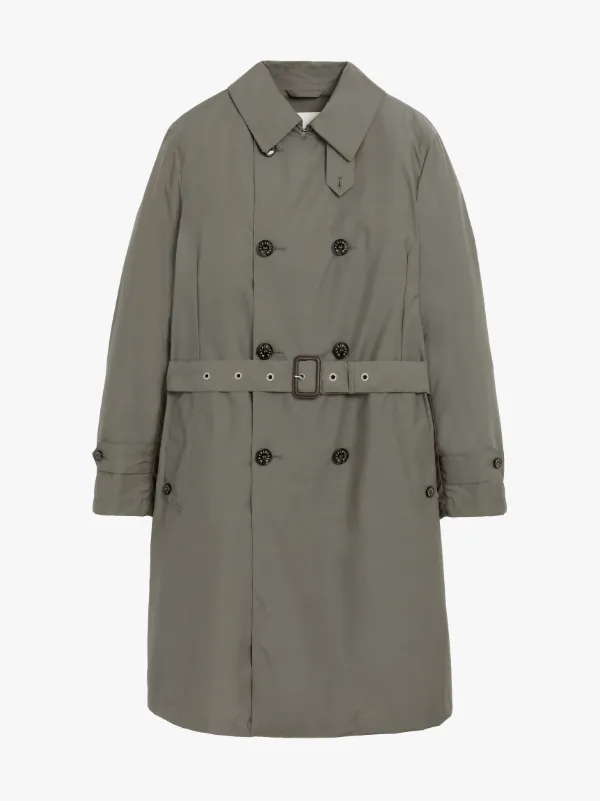 MONKTON Olive Rain System Wool Blend Short Trench Coat | GM-1006B