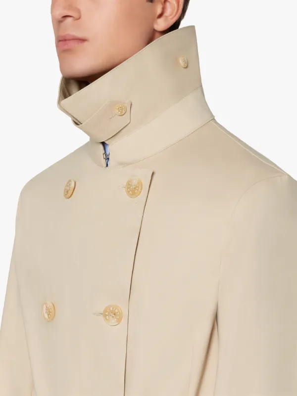 MONKTON Putty RAINTEC Cotton Short Unlined Trench Coat | GM-1006B