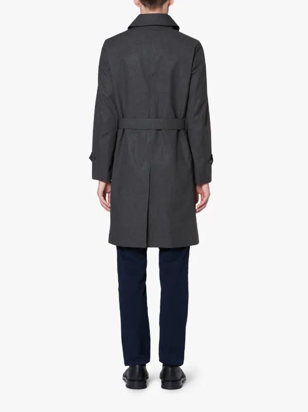 MONKTON Teal Grey RAINTEC Cotton Trench Coat | GM-1006FD