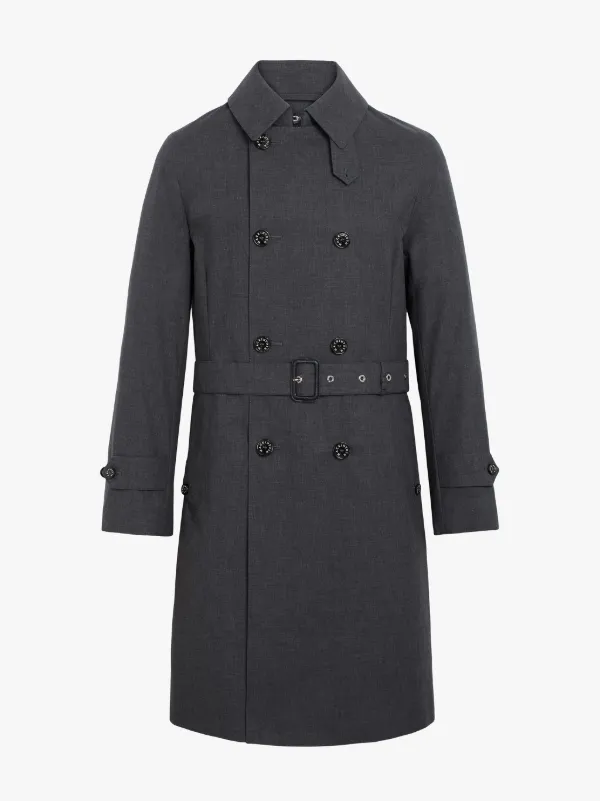 MONKTON Teal Grey RAINTEC Cotton Trench Coat | GM-1006FD