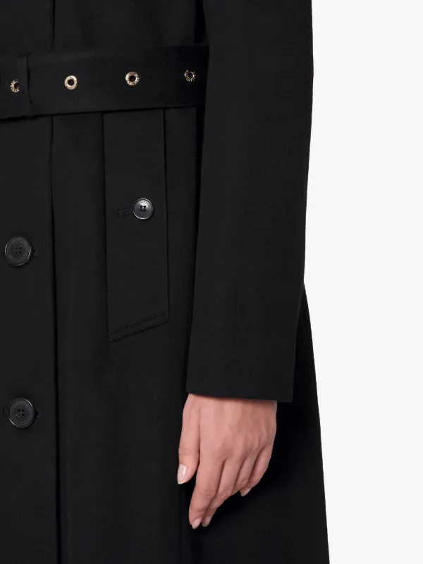 MONTROSE Black Storm System Cashmere Long Trench Coat | LM-091F