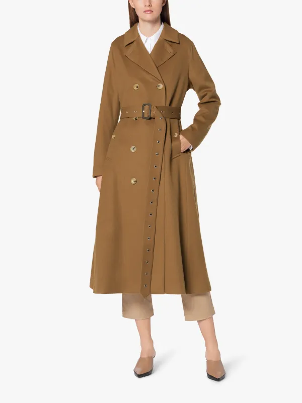 MONTROSE Camel Storm System Wool Long Trench Coat | LM-091F