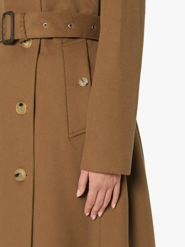 MONTROSE Camel Storm System Wool Long Trench Coat | LM-091F