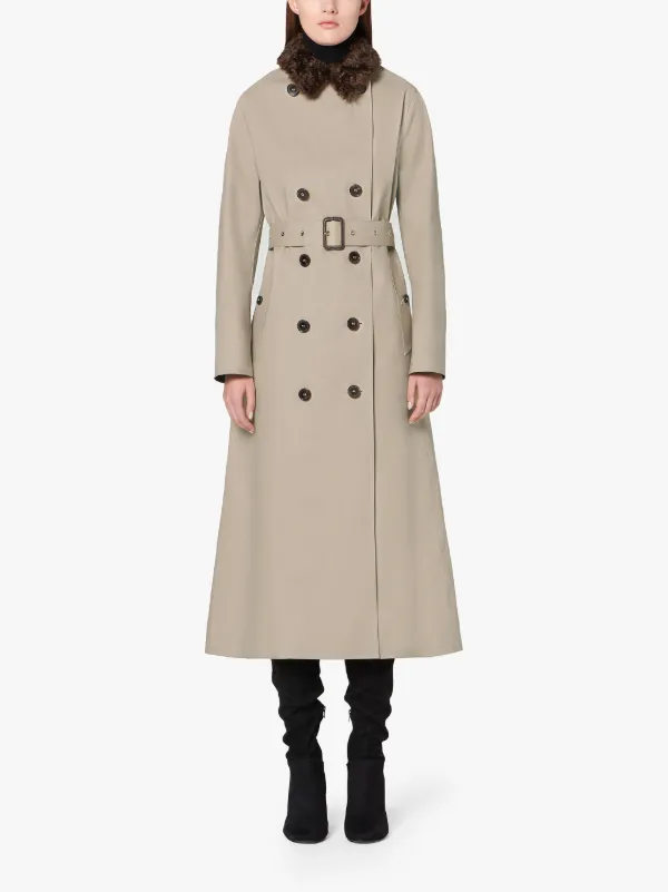 MONTROSE Fawn Bonded Cotton Long Trench Coat | LR-091/FUR