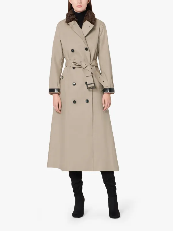 MONTROSE Fawn Bonded Cotton Long Trench Coat | LR-091/FUR