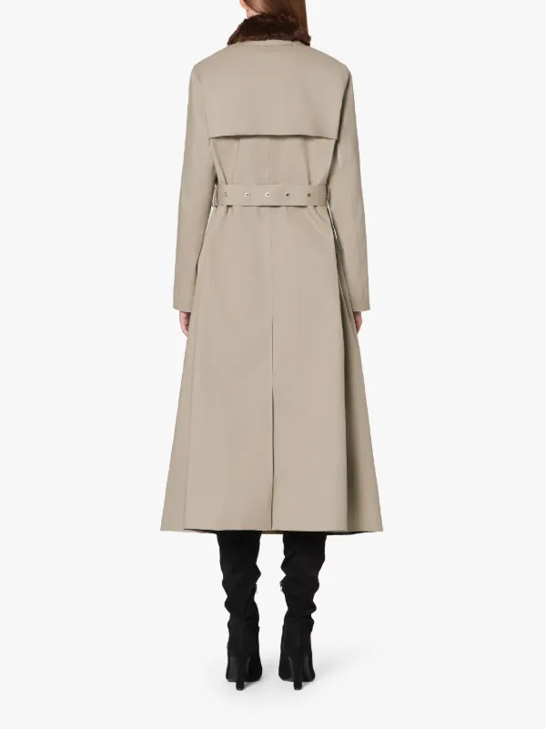 MONTROSE Fawn Bonded Cotton Long Trench Coat | LR-091/FUR