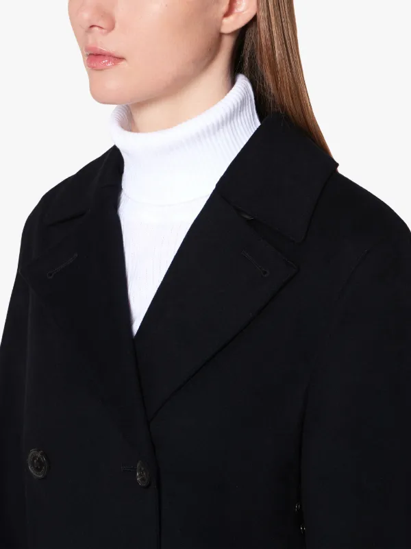 MONTROSE Navy Storm System Cashmere Long Trench Coat | LM-091F