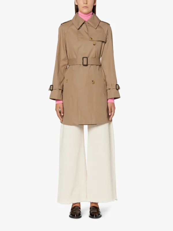 MUIE Sand Cotton Short Trnech Coat | LM-1012