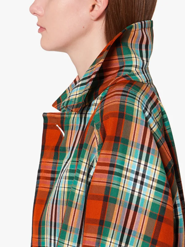 Multi-Colour Check Wool Blend Coat | GM-13BS/SH/W