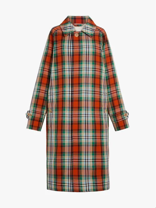 multi coloured check coat