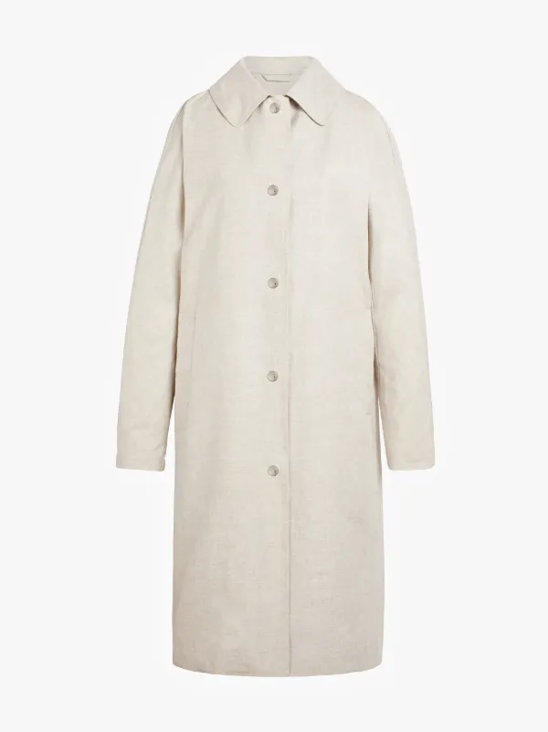 Natural Storm System Linen Coat LM-079ST/P