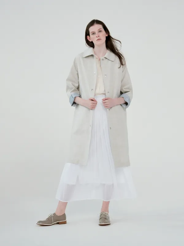 Natural Storm System Linen Coat LM-079ST/P