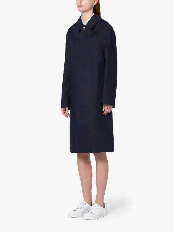 Navy Bonded Cotton Coat LR-089