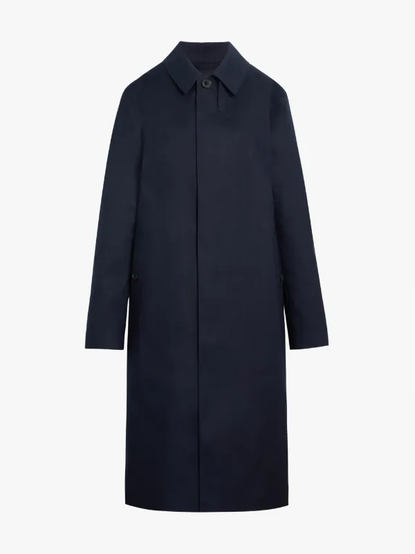 Navy Bonded Cotton Coat LR-089