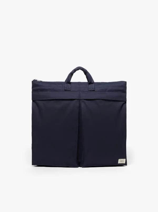 Navy Bonded Cotton Porter Helmet Bag | Mackintosh
