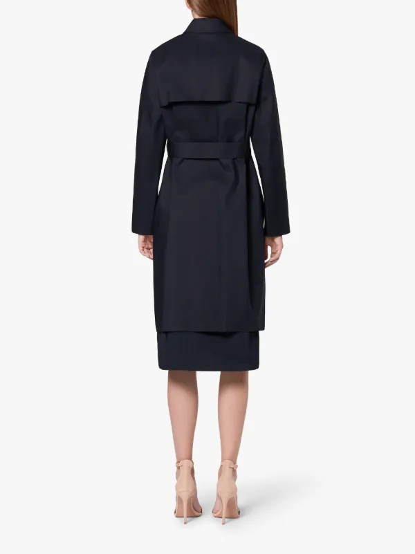 Navy Bonded Cotton Trench Coat LR-022