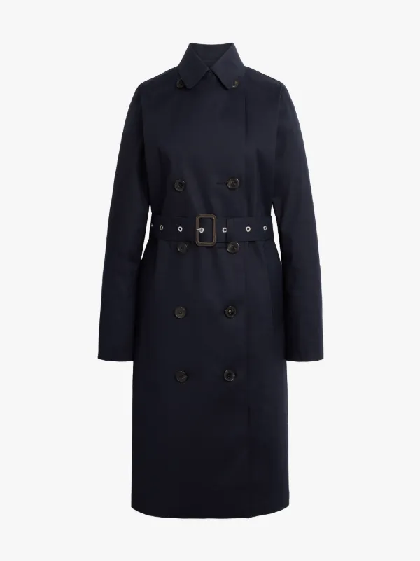 Navy Bonded Cotton Trench Coat LR-022