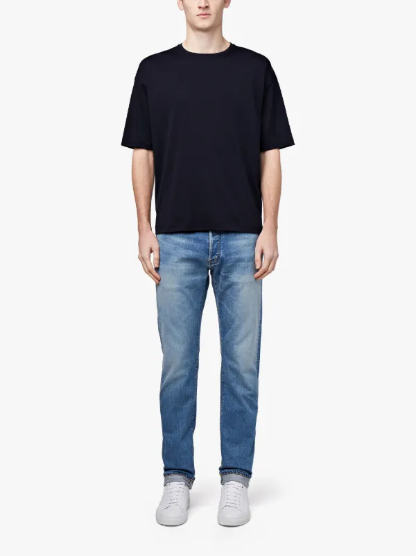 Navy Cotton Crewneck T-Shirt | GCS-025