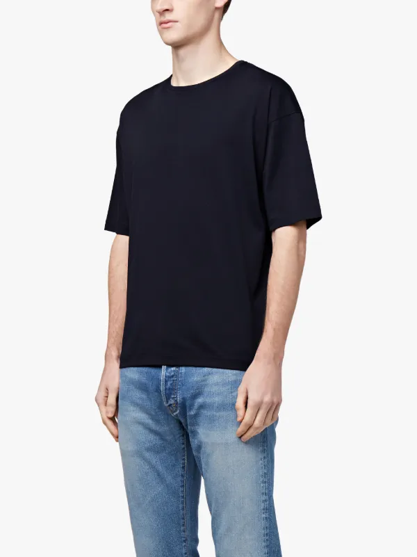 Navy Cotton Crewneck T-Shirt | GCS-025
