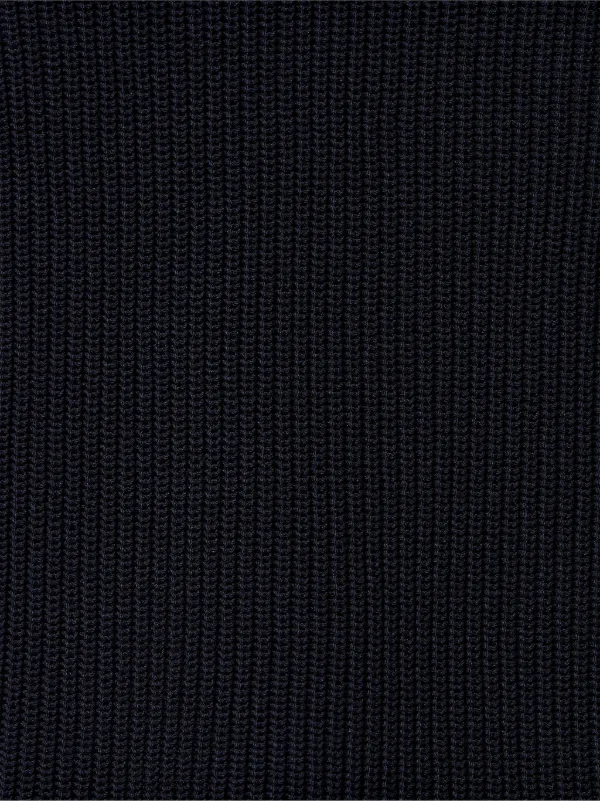 Navy Cotton Knitted Top